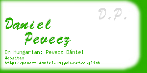 daniel pevecz business card