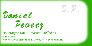 daniel pevecz business card